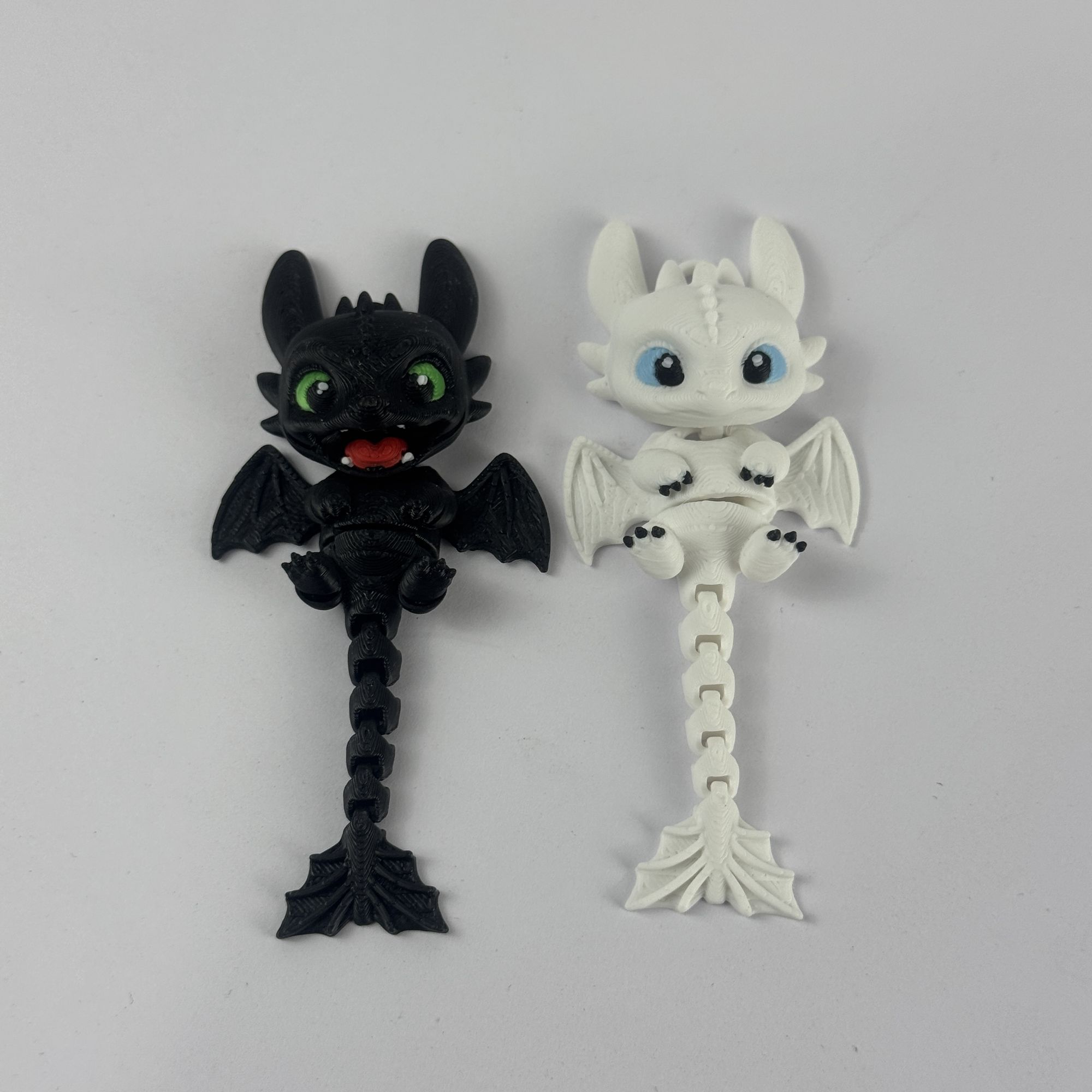 3D Printing Plastic - 3D Printed Articulated Dragon Pendant Night