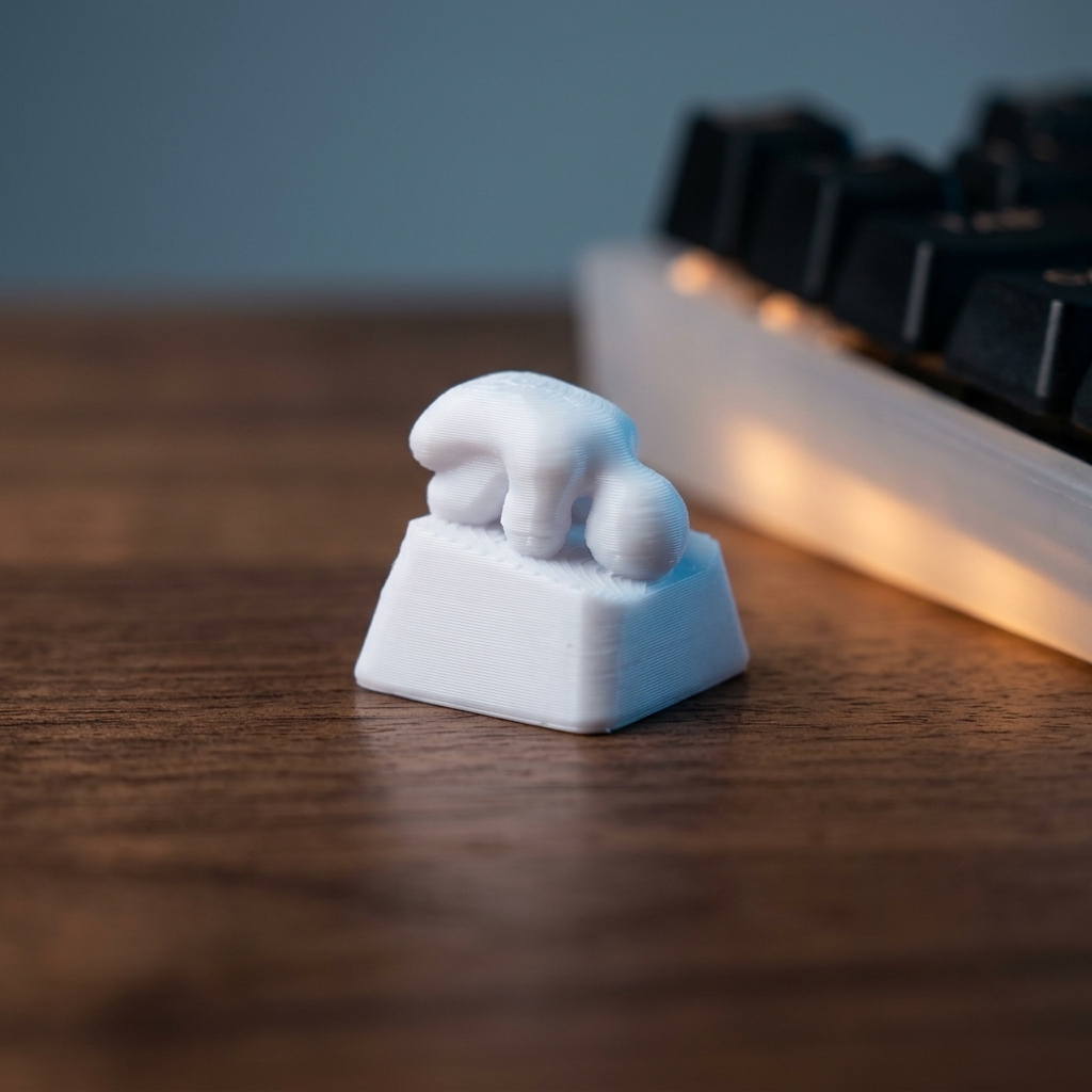 3D Printing Keycaps - 3D Printed Prostrating Man Keycap Custom
