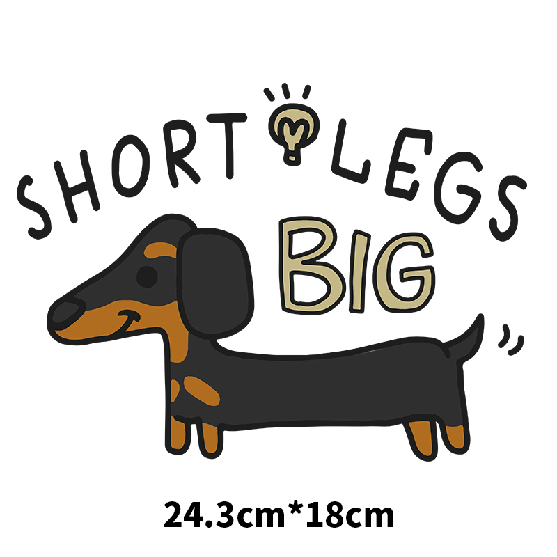 24.3cmX18cm Cartoon Dachshund  - đánh giá và giá 3D Printing Vinyl