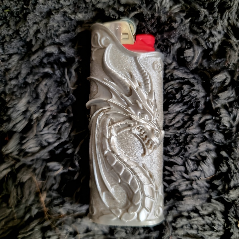 Gothic Embossed Dragon Lighter - đánh giá và giá 3D Printing Case