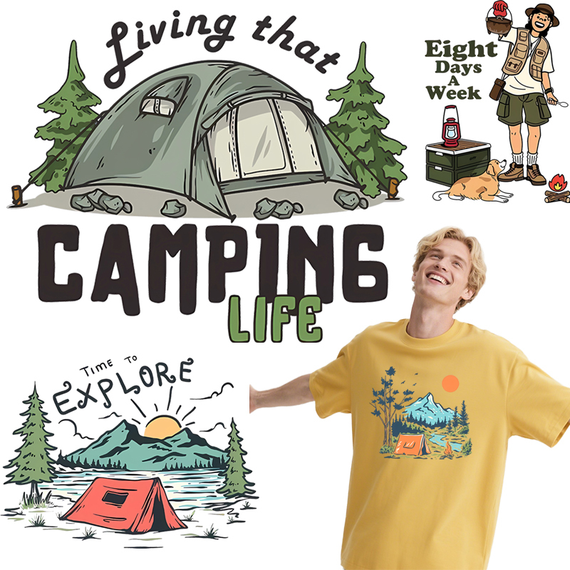 Summer camping dtf clothing ho - đánh giá và giá 3D Printing Vinyl