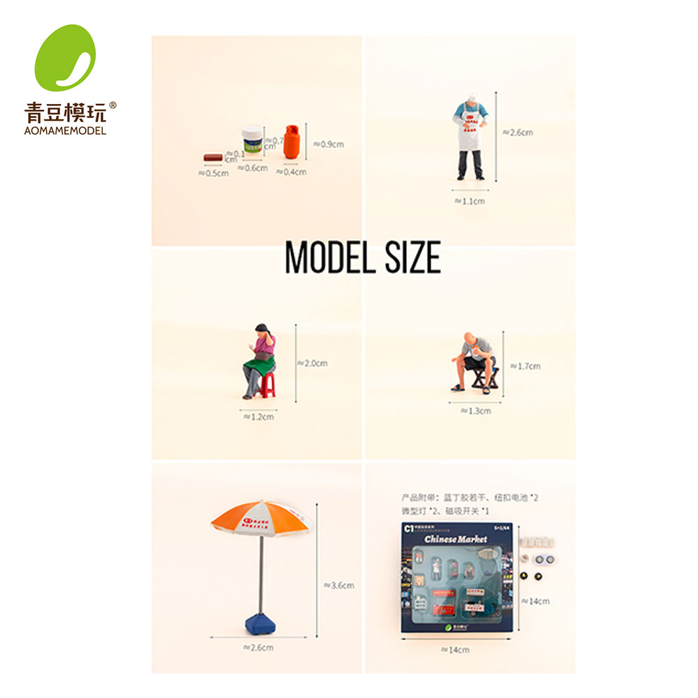 1/64 Night market s Model Kit- - đánh giá và giá 3D Printing Yourself