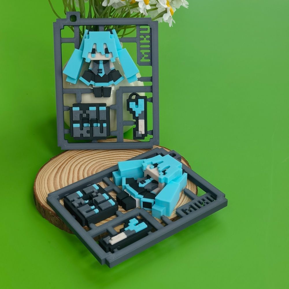 3D Printed Cute Pixel Hatsune  - đánh giá và giá 3D Printing Yourself